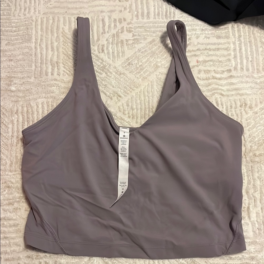 Lululemon Athletica Align Purple Fitted Crop Tank Top